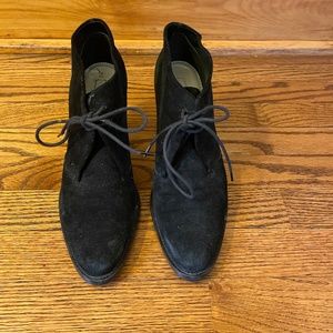 Unisa Black Suede Lace-Up Booties